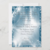 Elegant Snowflakes Blue Frost New Year Party Kaart (Achterkant)