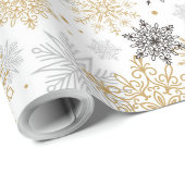 Elegant Snowflakes Cadeaupapier (Rol Hoek)
