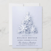 Elegant Snowflakes CHRISTMAS HOLIDAY BRUNCH Kaart (Voorkant)
