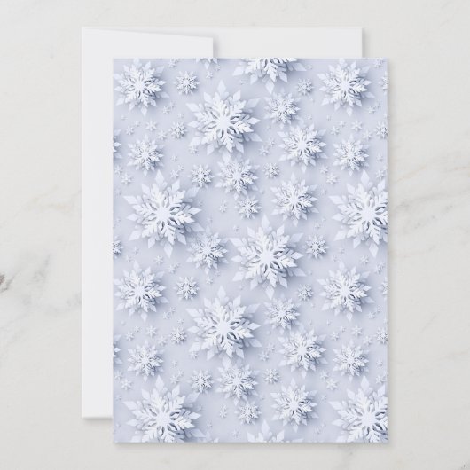 Elegant Snowflakes CHRISTMAS HOLIDAY BRUNCH Kaart (Achterkant)
