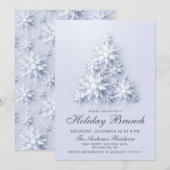 Elegant Snowflakes CHRISTMAS HOLIDAY BRUNCH Kaart (Voorkant / Achterkant)