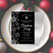 Elegant Snowflakes Company Kerstparty Kaart