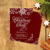 Elegant Snowflakes Company Kerstparty Kaart