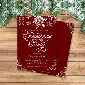 Elegant Snowflakes Company Kerstparty Kaart