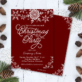 Elegant Snowflakes Company Kerstparty Kaart