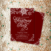 Elegant Snowflakes Company Kerstparty Kaart