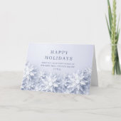 Elegant Snowflakes Corporate Kerstgroet Feestdagen Kaart (Voorkant)