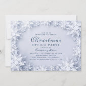 Elegant Snowflakes Corporate Kerstparty Kaart (Voorkant)