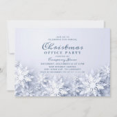Elegant Snowflakes Corporate Kerstparty Kaart (Voorkant)
