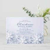 Elegant Snowflakes Corporate Kerstparty Kaart (Staand voorkant)