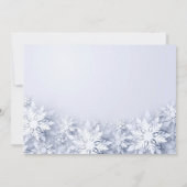 Elegant Snowflakes Corporate Kerstparty Kaart (Achterkant)