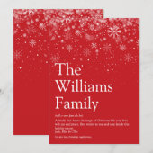 Elegant Snowflakes Family Definition Kerstmis Feestdagenkaart (Voorkant / Achterkant)