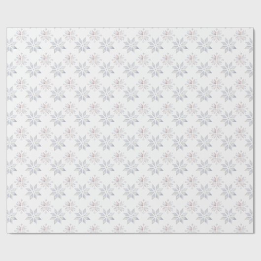 Elegant Snowflakes Feestdagen kerstwinter Cadeaupapier (Vlak)
