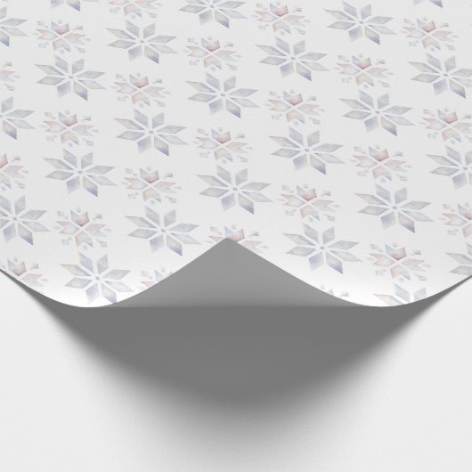Elegant Snowflakes Feestdagen kerstwinter Cadeaupapier (Hoek)
