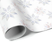 Elegant Snowflakes Feestdagen kerstwinter Cadeaupapier (Rol Hoek)