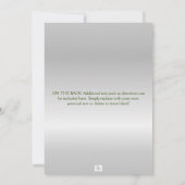 Elegant Snowflakes Green Company Kerstparty Kaart (Achterkant)