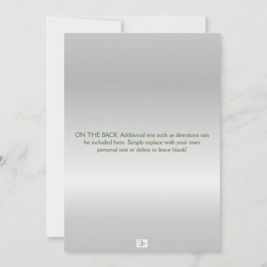 Elegant Snowflakes Green Company Kerstparty Kaart (Achterkant)