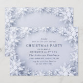 Elegant Snowflakes Holiday CHRISTMAS PARTIJ Kaart (Voorkant / Achterkant)