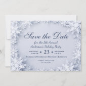 Elegant Snowflakes Holiday Kerstfeest Kaart (Voorkant)