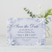 Elegant Snowflakes Holiday Kerstfeest Kaart (Staand voorkant)