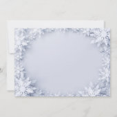 Elegant Snowflakes Holiday Kerstfeest Kaart (Achterkant)