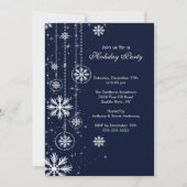 Elegant Snowflakes Holiday Party Uitnodiging (Voorkant)