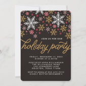 Elegant Snowflakes Holiday Party Uitnodiging (Voorkant)
