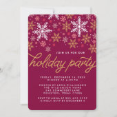 Elegant Snowflakes Holiday Party Uitnodiging (Voorkant)