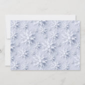 Elegant Snowflakes kerkerkerdag DINNER Kaart (Achterkant)