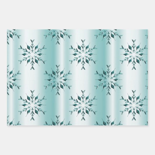 Elegant Snowflakes kerst Inpakpapier Vel (Voorkant)