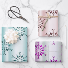 Elegant Snowflakes kerst Inpakpapier Vel