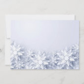 Elegant Snowflakes kerst openingsdag Kaart (Achterkant)