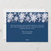 Elegant Snowflakes kerstboom Foto Feestdagenkaart (Achterkant)