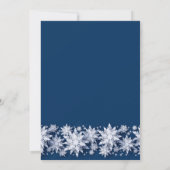 Elegant Snowflakes kerstboomfeest Kaart (Achterkant)