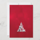 Elegant Snowflakes kerstboomfeest Kaart (Achterkant)