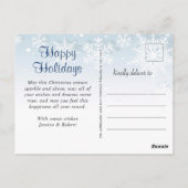 Elegant Snowflakes kerstboomgroet Briefkaart (Achterkant)