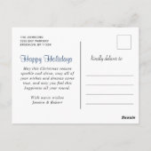 Elegant Snowflakes kerstboomgroet Briefkaart (Achterkant)