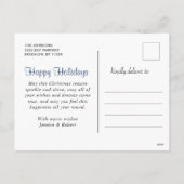 Elegant Snowflakes kerstboomgroet Feestdagenkaart (Achterkant)