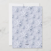 Elegant Snowflakes kerstboomgroet Feestdagenkaart (Achterkant)