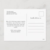 Elegant Snowflakes kerstboomgroet Feestdagenkaart (Achterkant)