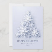 Elegant Snowflakes kerstboomgroet Feestdagenkaart (Voorkant)