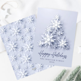 Elegant Snowflakes kerstboomgroet Feestdagenkaart