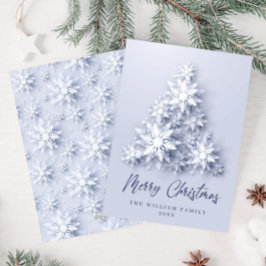 Elegant Snowflakes kerstboomgroet Feestdagenkaart