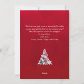 Elegant Snowflakes kerstboomgroet Feestdagenkaart (Achterkant)