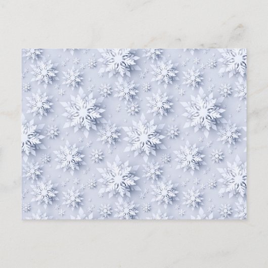 Elegant Snowflakes kerstboomvakantie-Kaart Briefkaart (Achterkant)