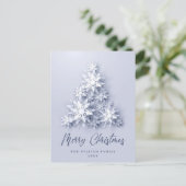 Elegant Snowflakes kerstcadeaudag Briefkaart (Staand voorkant)