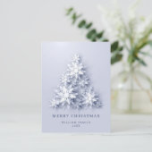Elegant Snowflakes kerstcadeaudag Briefkaart (Staand voorkant)
