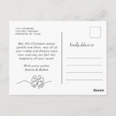 Elegant Snowflakes kerstcadeaudag Briefkaart (Achterkant)