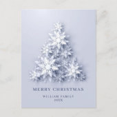 Elegant Snowflakes kerstcadeaudag Briefkaart (Voorkant)