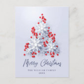 Elegant Snowflakes kerstcadeaudag Briefkaart (Voorkant)